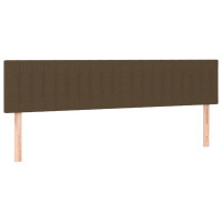 Produktbild för Ramsäng med madrass mörkbrun 200x200 cm tyg