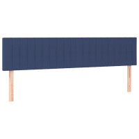 Produktbild för Ramsäng med madrass blå 200x200 cm tyg