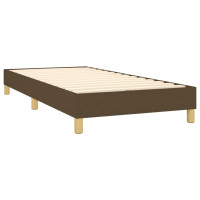 Produktbild för Ramsäng med madrass mörkbrun 90x200 cm tyg