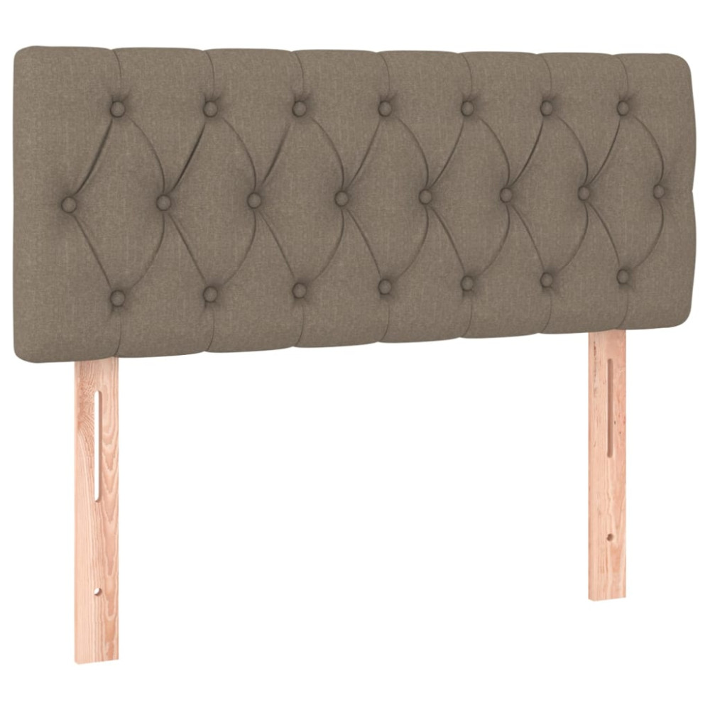 Produktbild för Ramsäng med madrass taupe 120x200 cm tyg