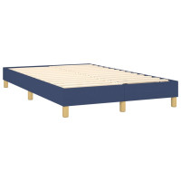 Produktbild för Ramsäng med madrass blå 120x200 cm tyg