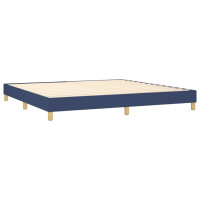 Produktbild för Ramsäng med madrass blå 200x200 cm tyg