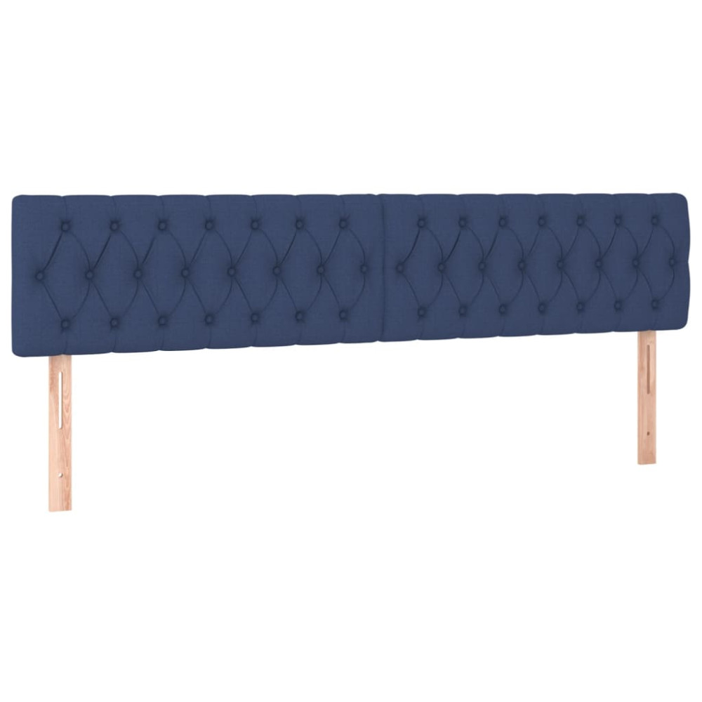 Produktbild för Ramsäng med madrass blå 200x200 cm tyg