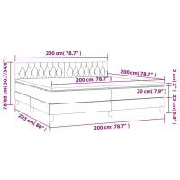 Produktbild för Ramsäng med madrass blå 200x200 cm tyg