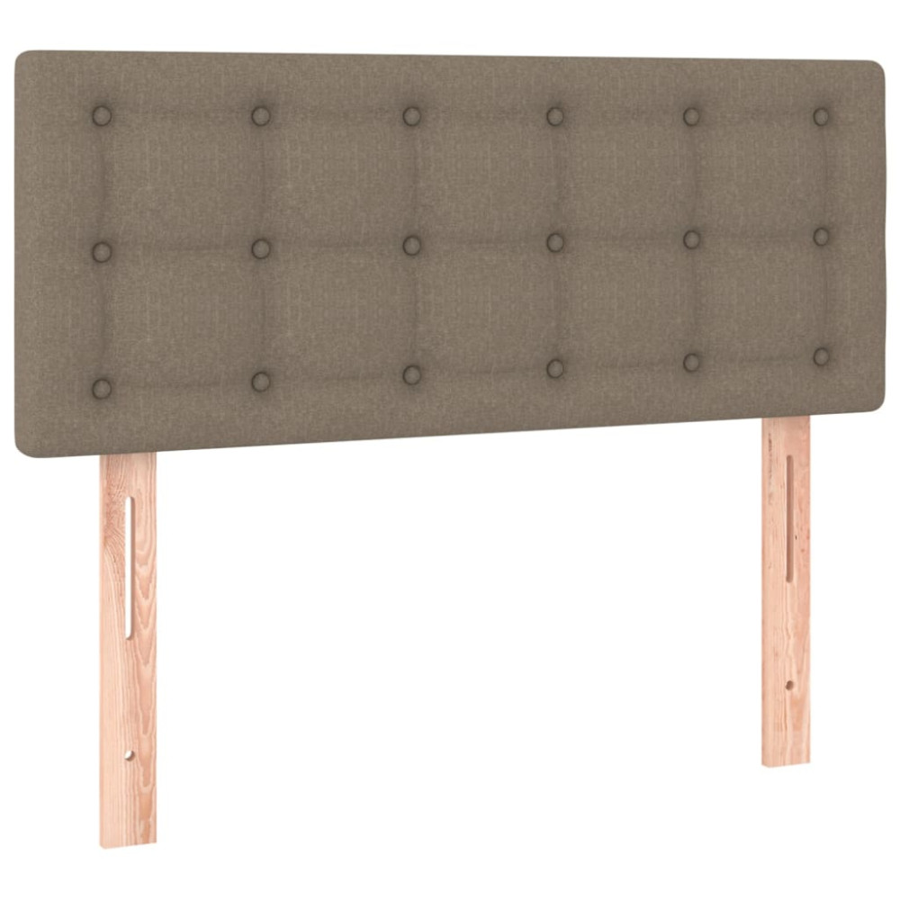 Produktbild för Ramsäng med madrass taupe 100x200 cm tyg