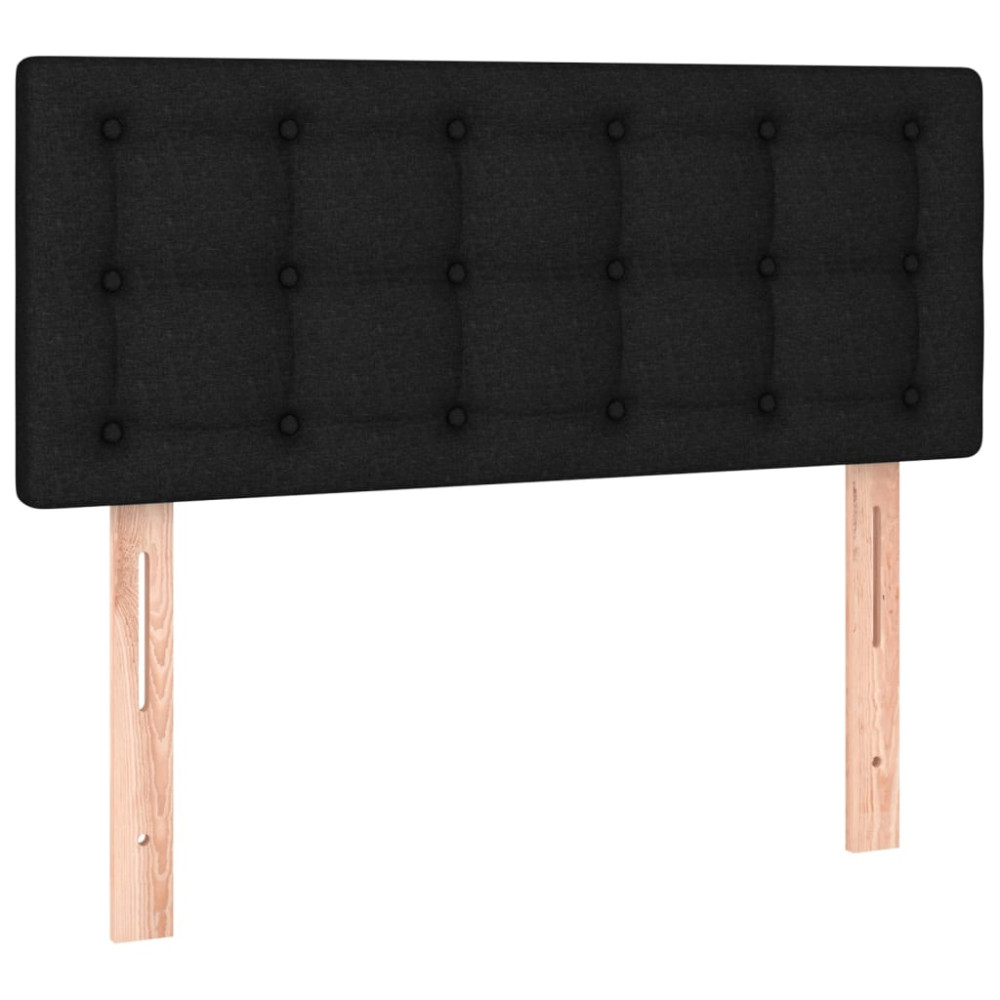 Produktbild för Ramsäng med madrass svart 120x200 cm tyg