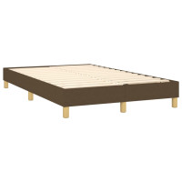 Produktbild för Ramsäng med madrass mörkbrun 120x200 cm tyg