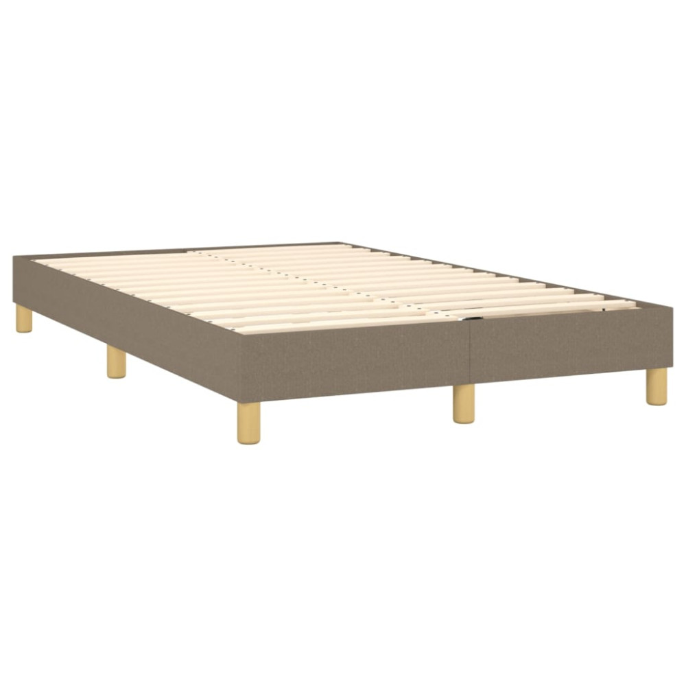 Produktbild för Ramsäng med madrass taupe 120x200 cm tyg