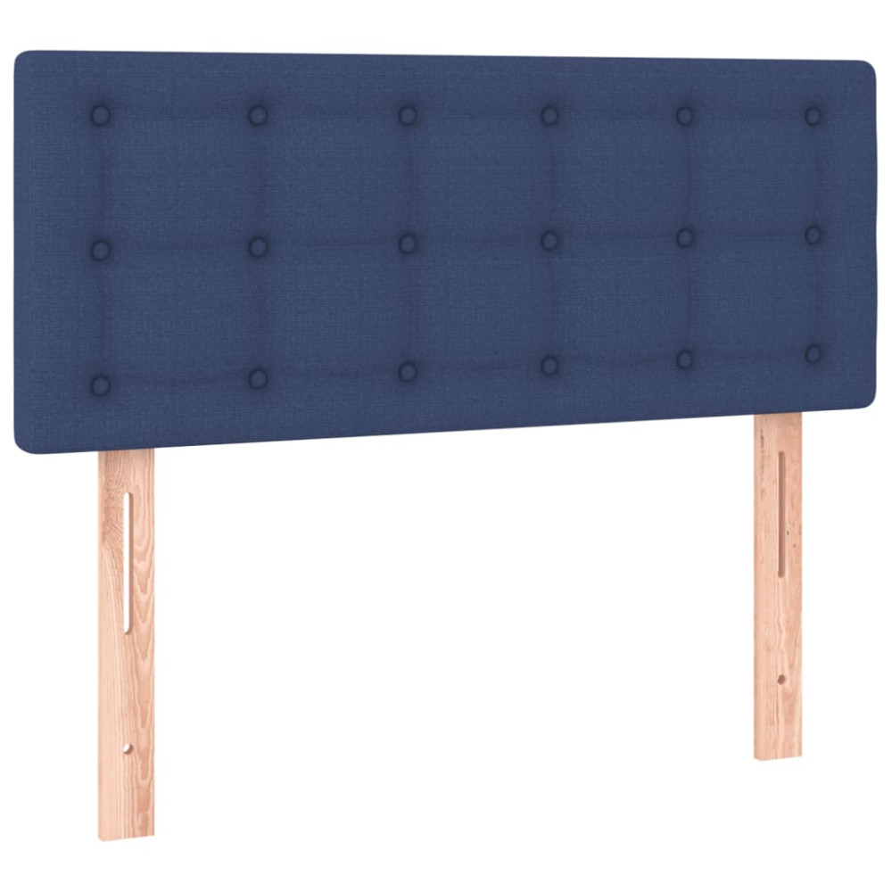 Produktbild för Ramsäng med madrass blå 120x200 cm tyg