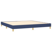 Produktbild för Ramsäng med madrass blå 200x200 cm tyg