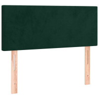 Produktbild för Ramsäng med madrass mörkgrön 90x200 cm sammet