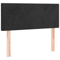 Produktbild för Ramsäng med madrass svart 100x200 cm sammet