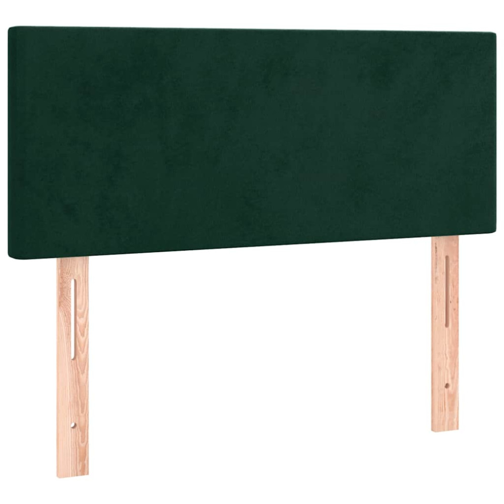 Produktbild för Ramsäng med madrass mörkgrön 120x200 cm sammet