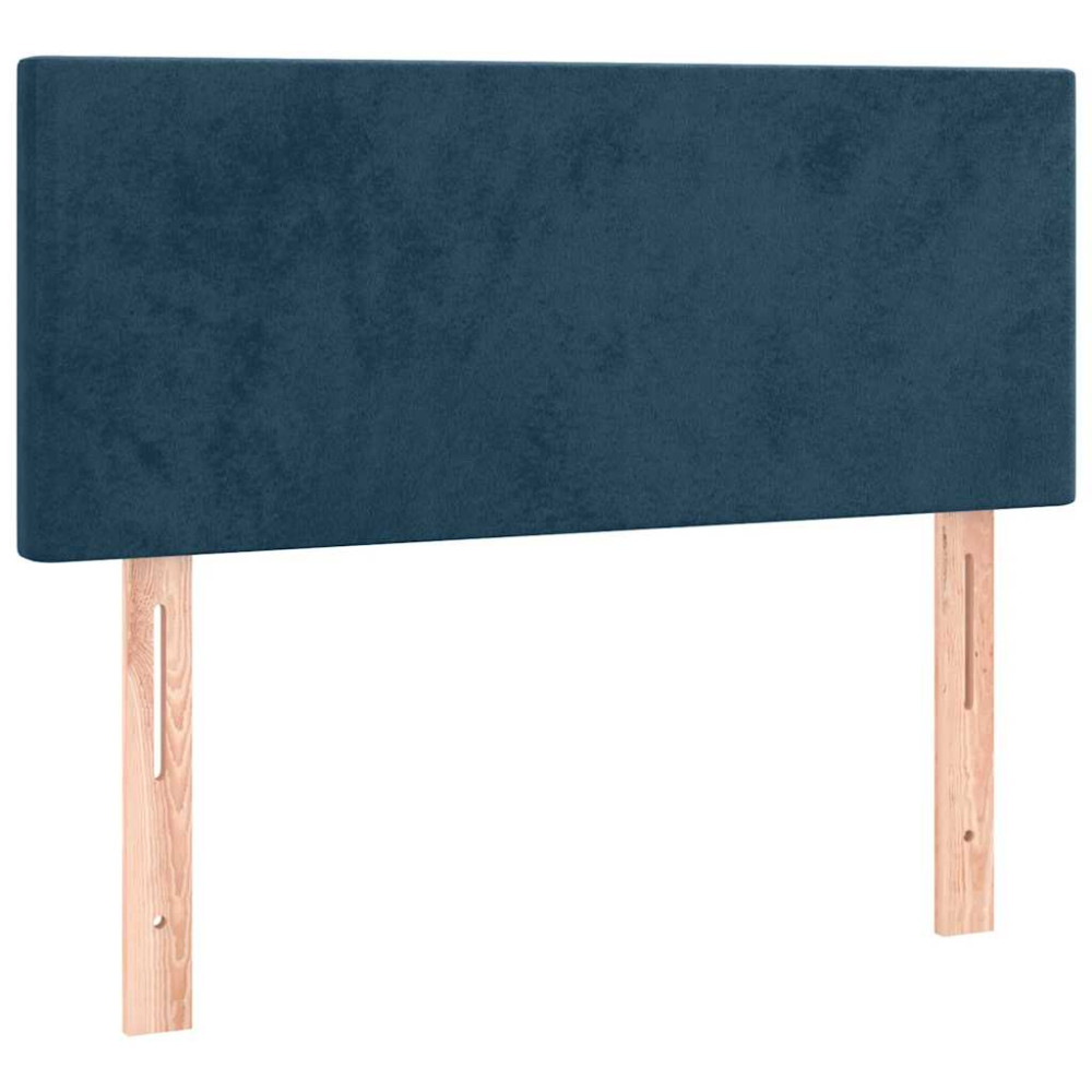 Produktbild för Ramsäng med madrass mörkblå 120x200 cm sammet