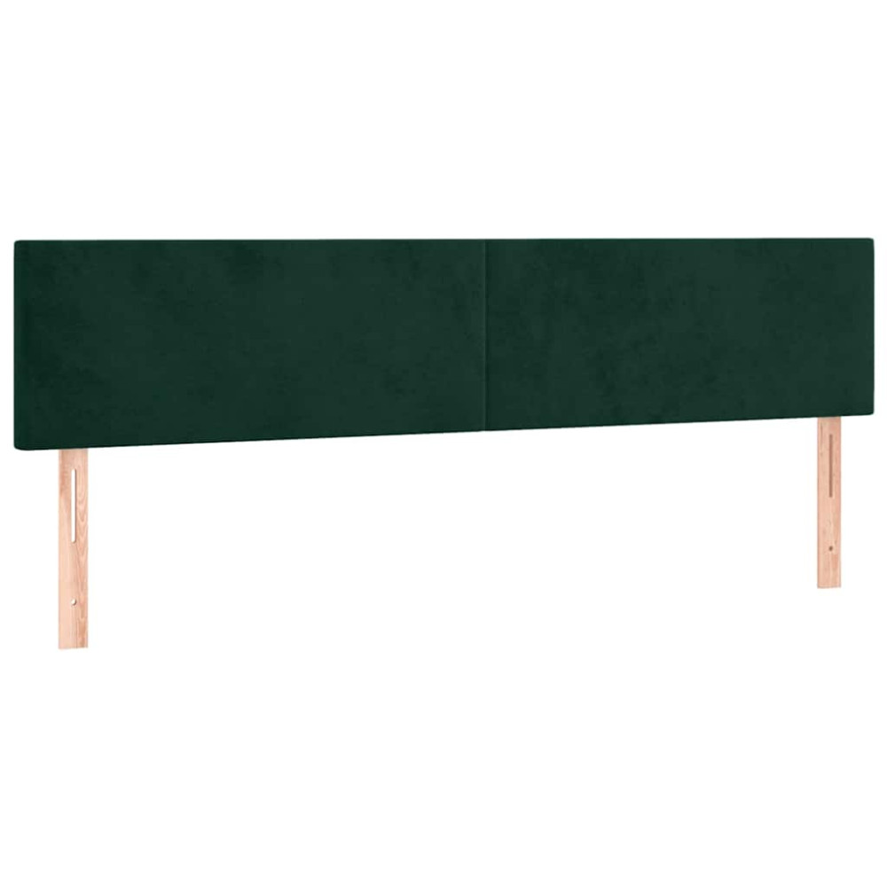 Produktbild för Ramsäng med madrass mörkgrön 200x200 cm sammet