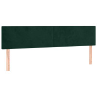 Produktbild för Ramsäng med madrass mörkgrön 200x200 cm sammet