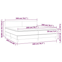 Produktbild för Ramsäng med madrass mörkgrön 200x200 cm sammet