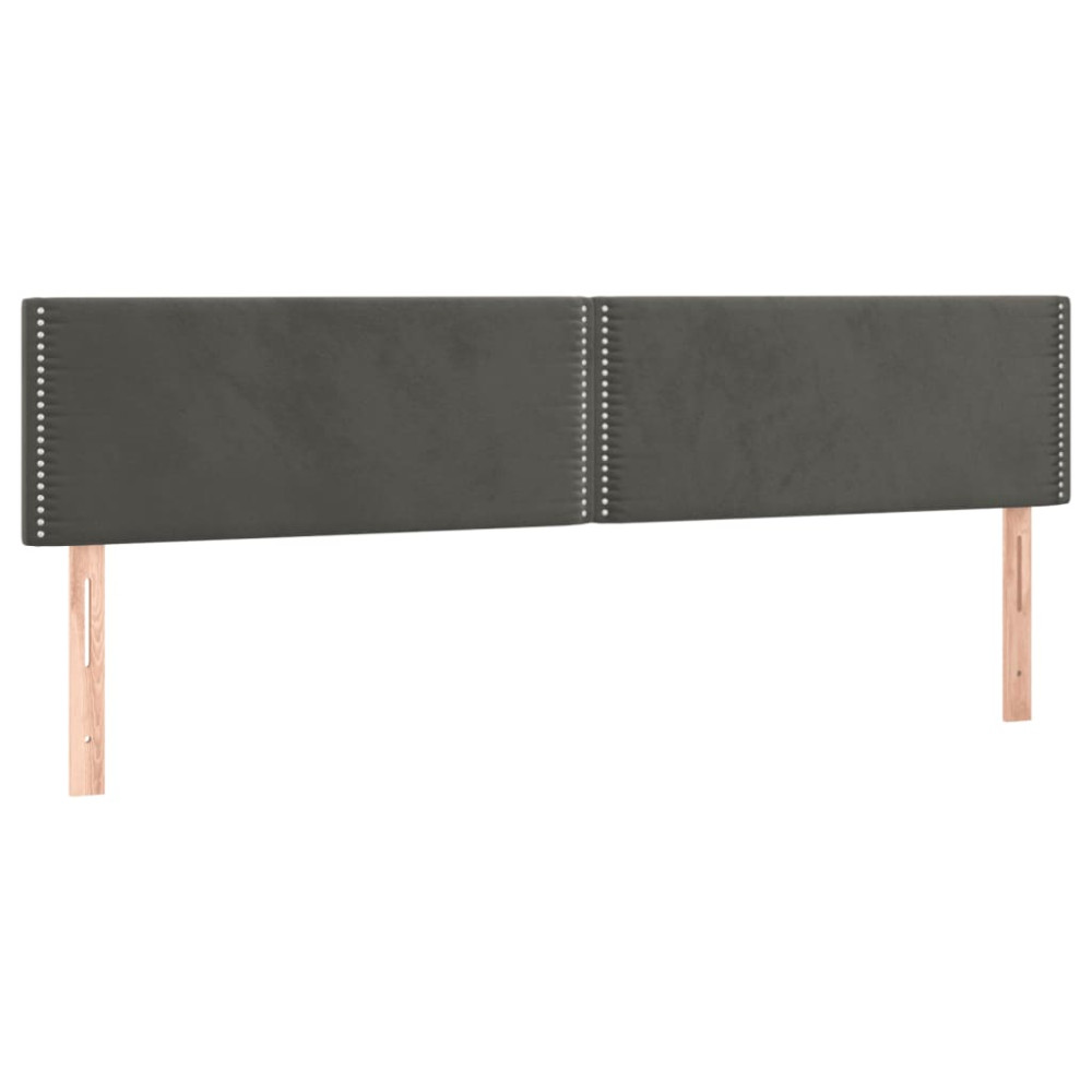 Produktbild för Ramsäng med madrass mörkgrå 160x200 cm sammet