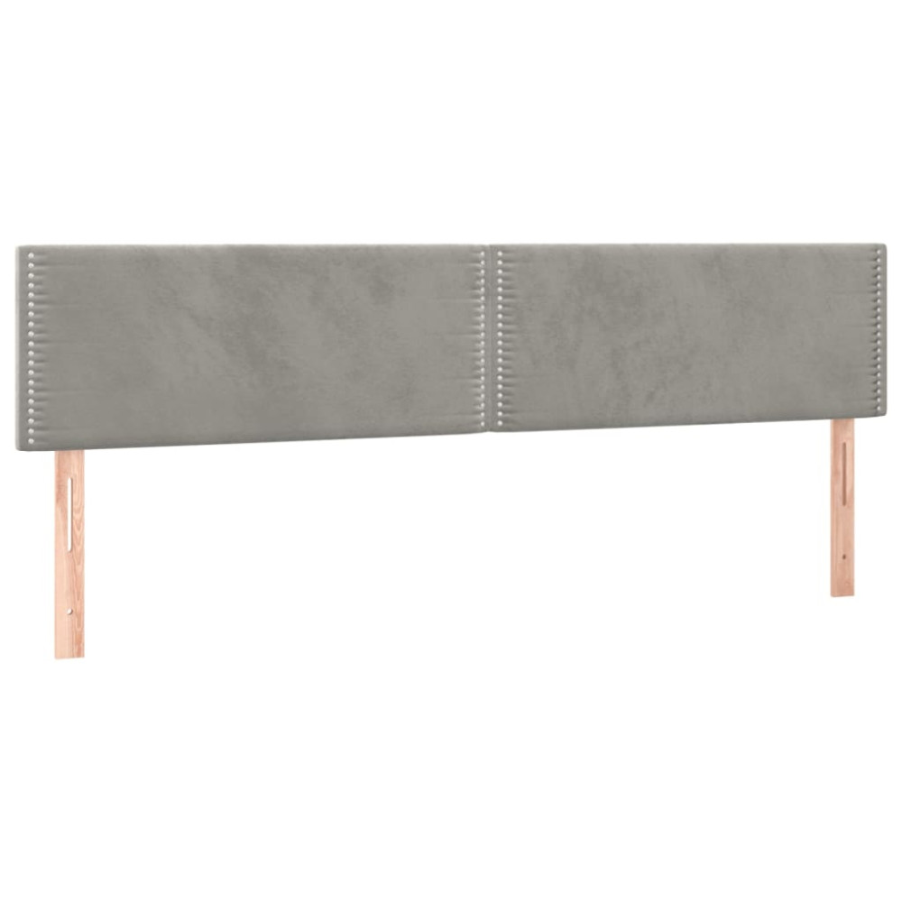 Produktbild för Ramsäng med madrass ljusgrå 200x200 cm sammet