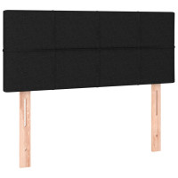 Produktbild för Ramsäng med madrass svart 90x200 cm sammet