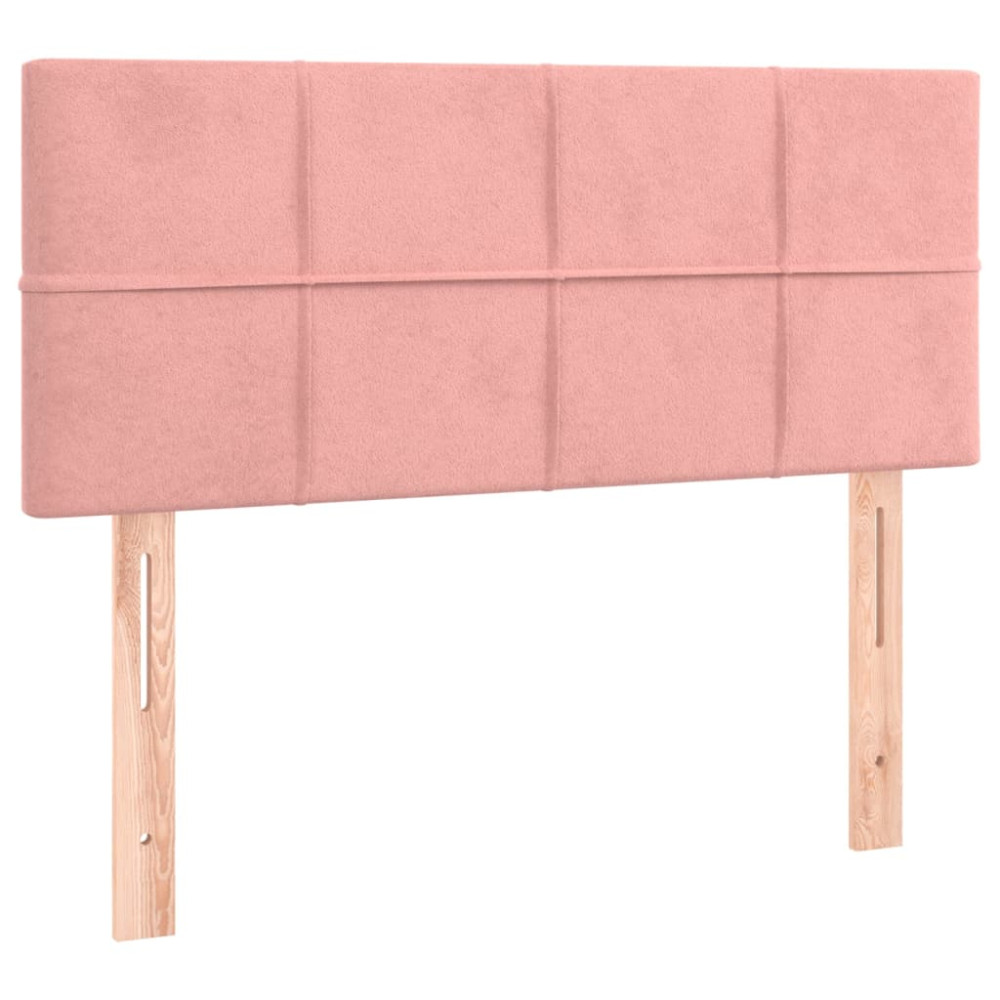 Produktbild för Ramsäng med madrass rosa 100x200 cm sammet