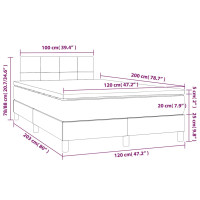 Produktbild för Ramsäng med madrass mörkgrön 120x200 cm sammet