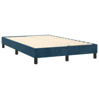 Produktbild för Ramsäng med madrass mörkblå 120x200 cm sammet