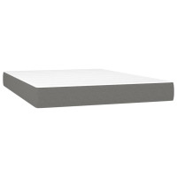 Produktbild för Ramsäng med madrass mörkgrå 140x200 cm sammet