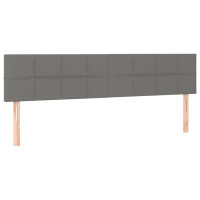 Produktbild för Ramsäng med madrass mörkgrå 140x200 cm sammet