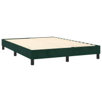 Produktbild för Ramsäng med madrass mörkgrön 140x200 cm sammet