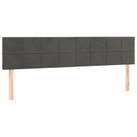 Produktbild för Ramsäng med madrass mörkgrå 180x200 cm sammet