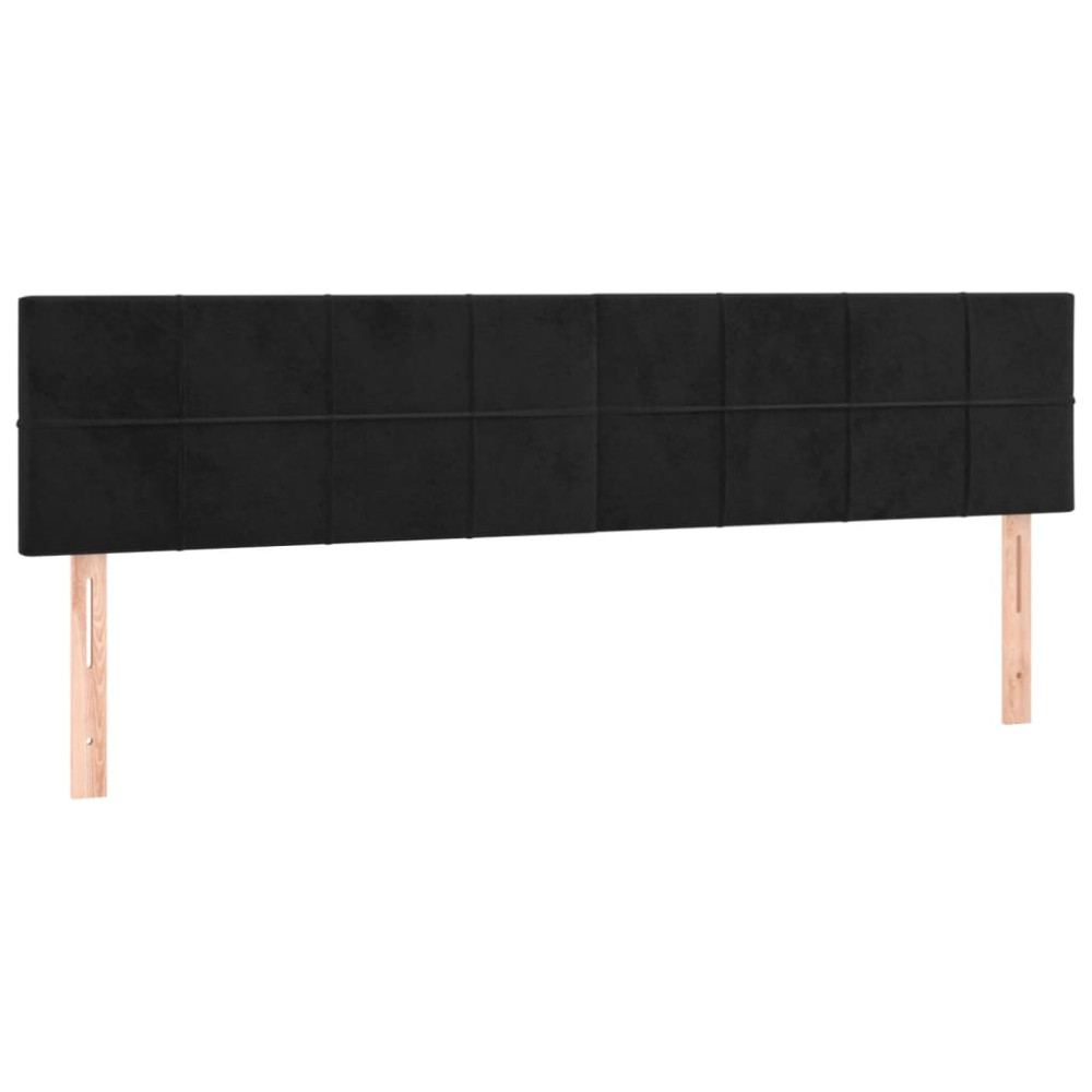 Produktbild för Ramsäng med madrass svart 180x200 cm sammet