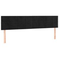 Produktbild för Ramsäng med madrass svart 180x200 cm sammet
