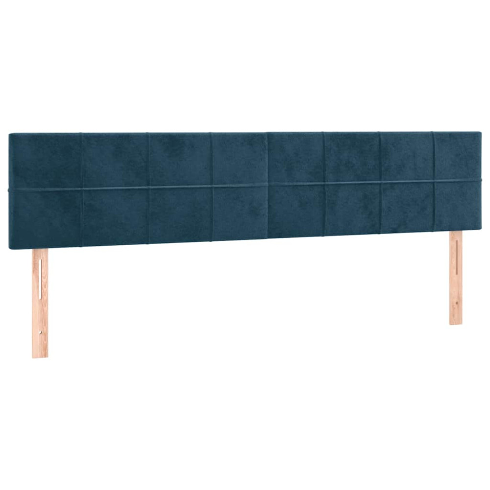 Produktbild för Ramsäng med madrass mörkblå 180x200 cm sammet