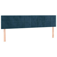Produktbild för Ramsäng med madrass mörkblå 180x200 cm sammet