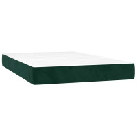 Produktbild för Ramsäng med madrass mörkgrön 120x200 cm sammet