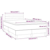 Produktbild för Ramsäng med madrass mörkblå 120x200 cm sammet