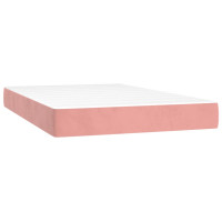 Produktbild för Ramsäng med madrass rosa 120x200 cm sammet