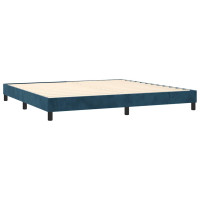 Produktbild för Ramsäng med madrass mörkblå 200x200 cm sammet