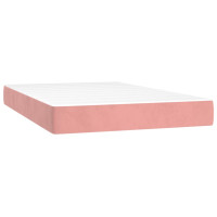 Produktbild för Ramsäng med madrass rosa 120x200 cm sammet