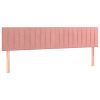 Produktbild för Ramsäng med madrass rosa 160x200 cm sammet