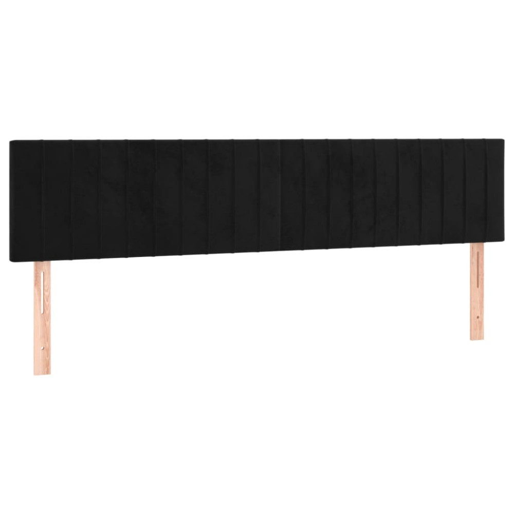 Produktbild för Ramsäng med madrass svart 180x200 cm sammet