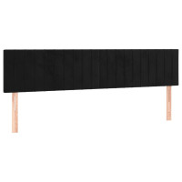 Produktbild för Ramsäng med madrass svart 180x200 cm sammet