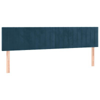 Produktbild för Ramsäng med madrass mörkblå 180x200 cm sammet