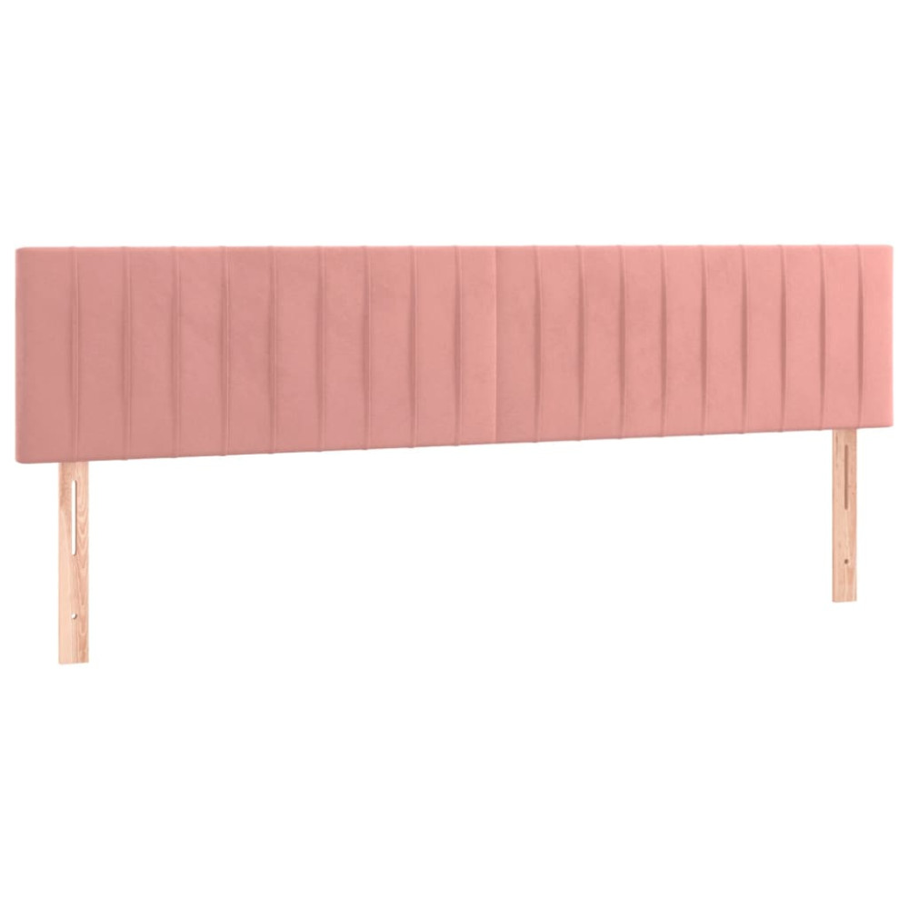 Produktbild för Ramsäng med madrass rosa 180x200 cm sammet