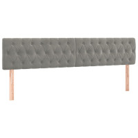 Produktbild för Ramsäng med madrass ljusgrå 180x200 cm sammet