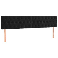Produktbild för Ramsäng med madrass svart 180x200 cm sammet