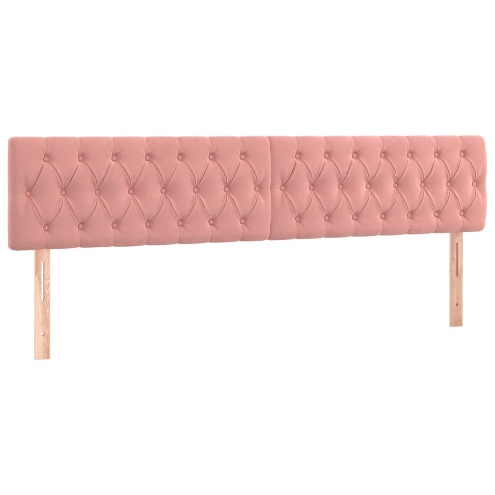Produktbild för Ramsäng med madrass rosa 180x200 cm sammet