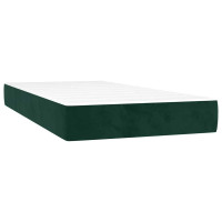 Produktbild för Ramsäng med madrass mörkgrön 100x200 cm sammet