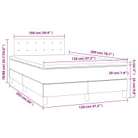 Produktbild för Ramsäng med madrass svart 120x200 cm sammet